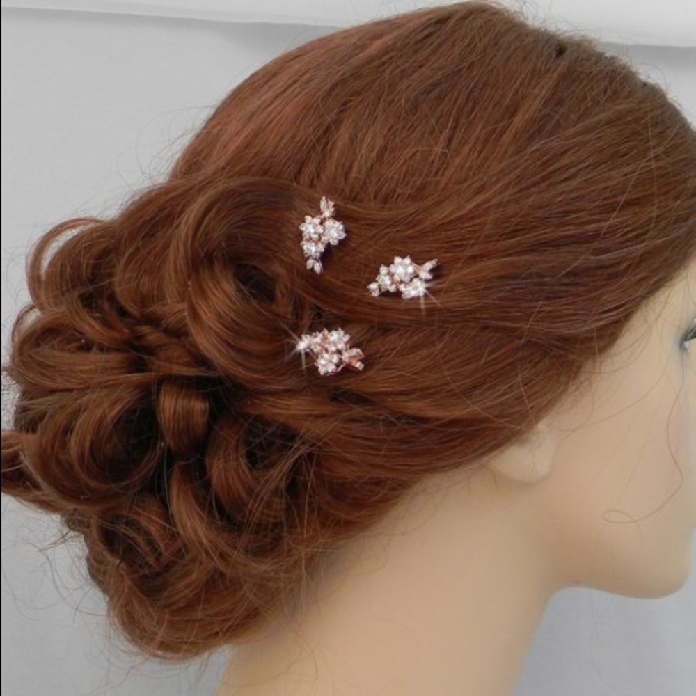 Rose gold hairpins